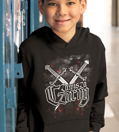 Bluza z kapturem dziecięca ZAWISZA CZARNY 2